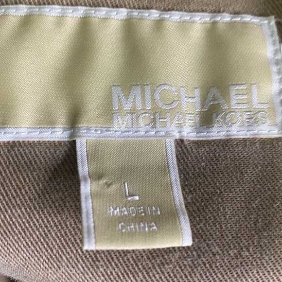 Michael Michael Kors Large Women’s Tan Classic Belted Lightweight Trench Coat - Picture 9 of 12